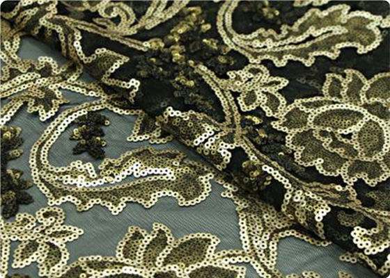 Luxe 100% Polyester Geborduurde Stof 100140gsm van het Huisdecor