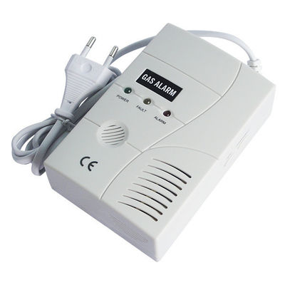 220VAC/12V/9V DC の電池式の可燃性の自然のブタン、メタン、電磁弁 f が付いている LPG のガスの漏出探知器警報