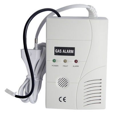 220VAC/12V/9V DC の電池式の可燃性の自然のブタン、メタン、電磁弁 f が付いている LPG のガスの漏出探知器警報