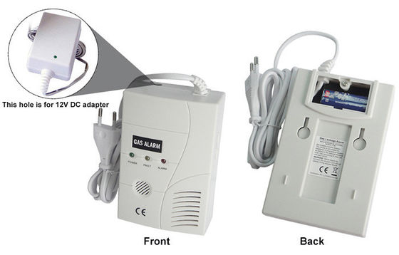 220VAC/12V/9V DC の電池式の可燃性の自然のブタン、メタン、電磁弁 f が付いている LPG のガスの漏出探知器警報