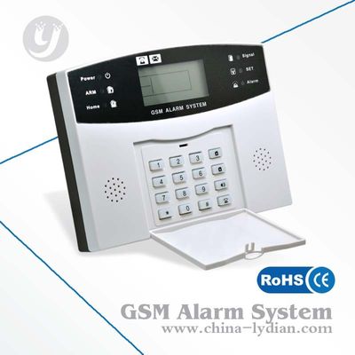 ไร้สาย GSM ระบบรักษาความปลอดภัยปลุกจอแสดงผล LCD เรียกเลขหมายอัตโนมัติสำรองแบตเตอรี่