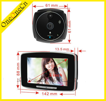 Infrared LED Intelligent Door Peephole Viewer With 5" Touch Screen