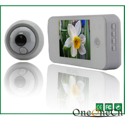 Visor branco do Peephole da porta da segurança de Digitas com câmera exterior