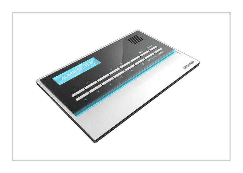 LCD Ultra-Thin Trang có dây và không dây kỹ thuật số GSM an ninh hệ thống báo động Với 8 bàn phím không dây LYD-114